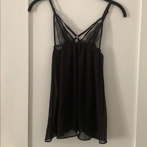 Black lace see-through chemise Victorias Secret